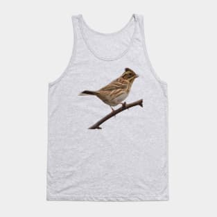 Rustic Bunting Bird Vector Isolated Tank Top